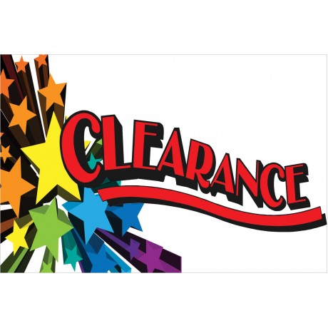 Clearance Stars 2' x 3' Vinyl Business Banner