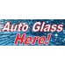 Auto Glass Here 2.5' x 6' Vinyl Business Banner