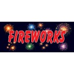 Fireworks Night 2.5' x 6' Vinyl Business Banner