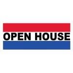 Open House 2.5' x 6' Vinyl Business Banner