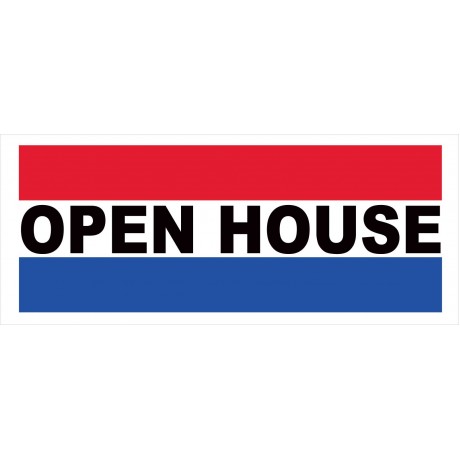 Open House 2.5' x 6' Vinyl Business Banner