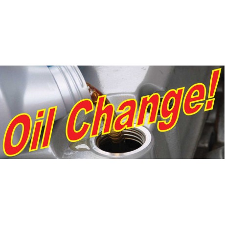 Oil Change 2.5' x 6' Vinyl Business Banner