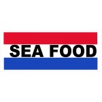Seafood Patriotic 2.5' x 6' Vinyl Business Banner