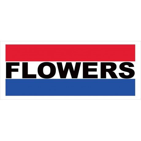 Flowers 2.5' x 6' Vinyl Business Banner