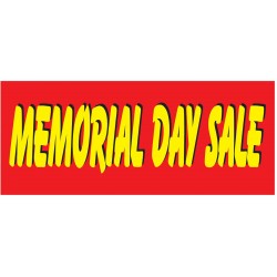 Memorial Day Sale Red & Yellow 2.5' x 6' Vinyl Business Banner