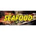 Seafood Wave Shrimp 2.5' x 6' Vinyl Business Banner
