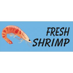 Fresh Shrimp Blue 2.5' x 6' Vinyl Business Banner
