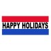 Happy Holidays 2.5' x 6' Vinyl Business Banner