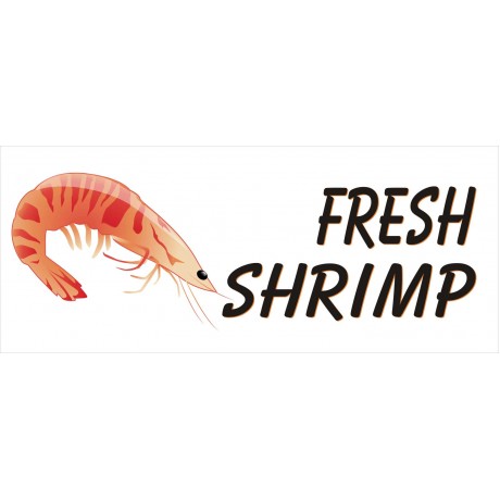 Fresh Shrimp 2.5' x 6' Vinyl Business Banner