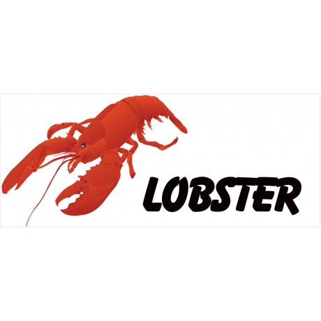 Lobster White 2.5' x 6' Vinyl Business Banner