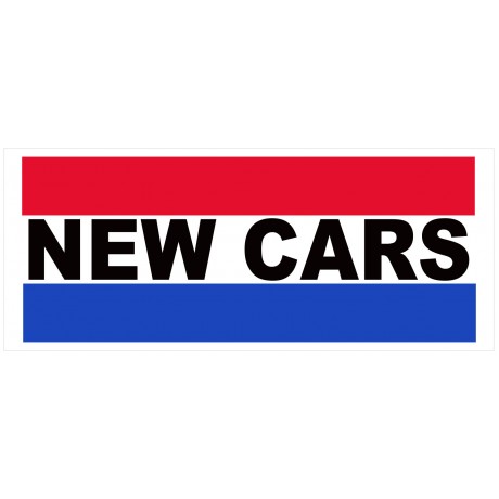New Cars 2.5' x 6' Vinyl Business Banner