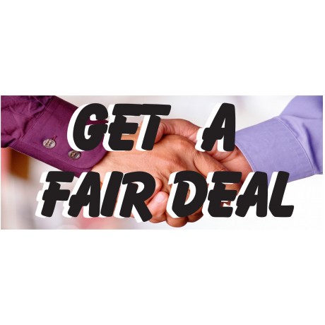 Get A Fair Deal 2.5' x 6' Vinyl Business Banner
