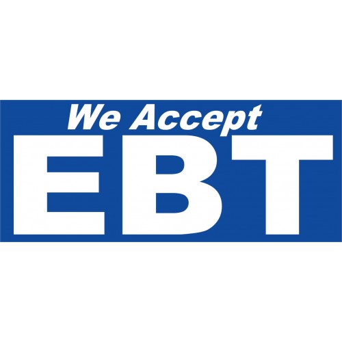 EBT ACCEPTED HERE Advertising Vinyl Banner Flag Sign Many Sizes Available USA 