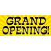 Grand Opening Yellow Fireworks 2.5' x 6' Vinyl Business Banner