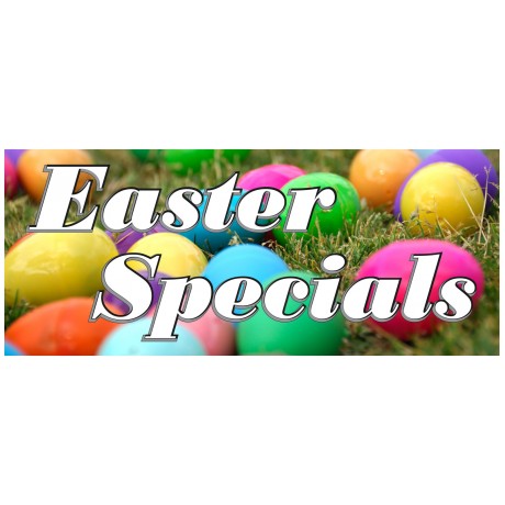 Easter Specials 2.5' x 6' Vinyl Business Banner