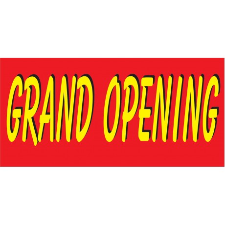Grand Opening Red & Yellow 2.5' x 6' Vinyl Business Banner