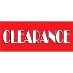 Clearance Sale Red 2.5' x 6' Vinyl Business Banner