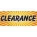 Clearance Yellow 2.5' x 6' Vinyl Business Banner