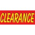 Clearance Red & Yellow 2.5' x 6' Vinyl Business Banner