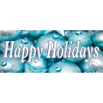 Happy Holidays Ornaments 2.5' x 6' Vinyl Business Banner