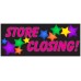 Store Closing Stars 2.5' x 6' Vinyl Business Banner