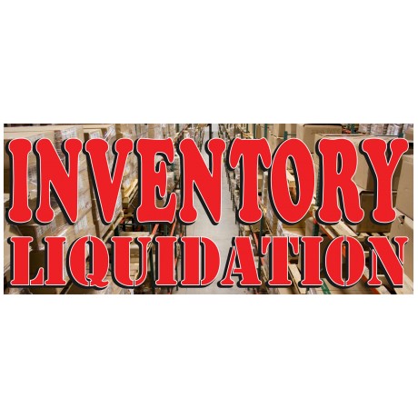 Inventory Liquidation 2.5' x 6' Vinyl Business Banner