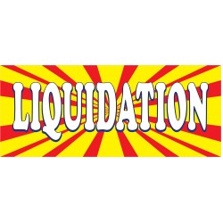 Liquidation Burst 2.5' x 6' Vinyl Business Banner