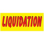 Liquidation Yellow & Red 2.5' x 6' Vinyl Business Banner