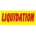 Liquidation Yellow & Red 2.5' x 6' Vinyl Business Banner