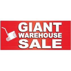 Giant Sale 2.5' x 6' Vinyl Business Banner