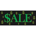 Sale Dollar Signs 2.5' x 6' Vinyl Business Banner