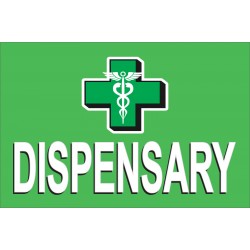Dispensary Green 2' x 3' Vinyl Banner