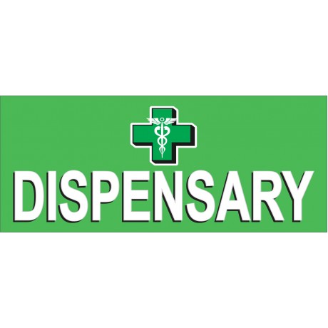 Dispensary Green 2.5' x 6' Vinyl Banner