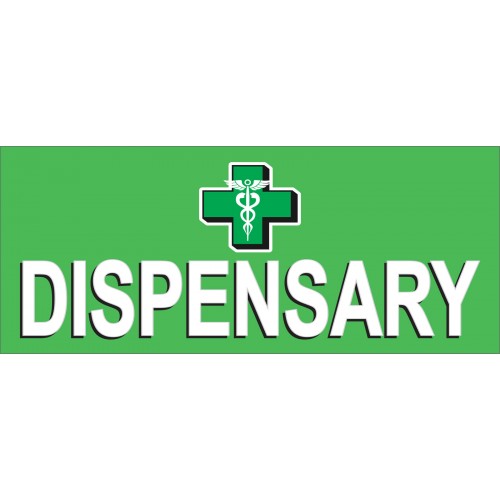 Dispensary Now Open Extra Large 13 oz Banner Non-Fabric Heavy-Duty Vinyl Single-Sided with Metal Grommets 