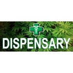 Dispensary Leaves 2.5' x 6' Vinyl Banner