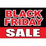 Black Friday Sale Black Red 2' x 3' Vinyl Business Banner