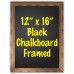 12" x 16" Wood Framed Black Chalkboard Sign