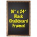 16" x 24" Wood Framed Black Chalkboard Sign