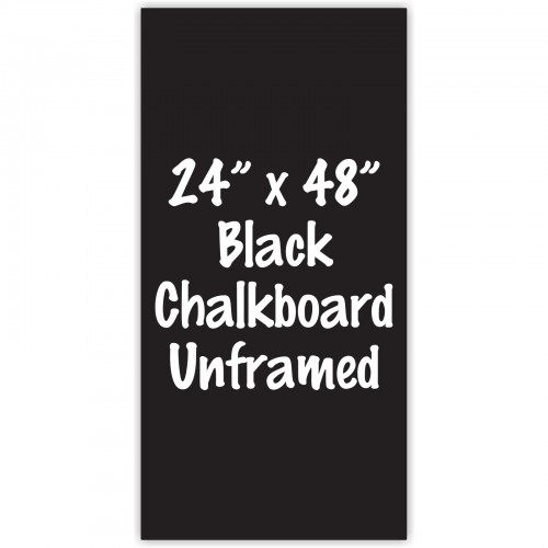 48" x 24" Framed Black Menu Chalk Board Medium Tone Frame blackboard chalkboard 