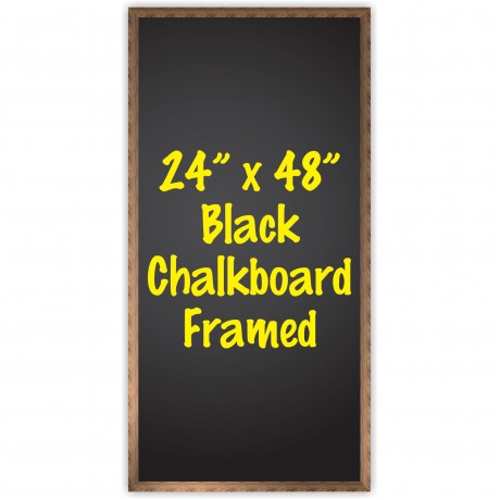 24" x 48" Wood Framed Black Chalkboard Sign