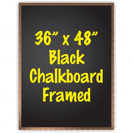 36" x 48" Wood Framed Black Chalkboard Sign
