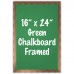 16" x 24" Wood Framed Green Chalkboard Sign