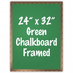 24" x 32" Wood Framed Green Chalkboard Sign