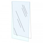 24" x 36" Clear Acrylic Plexi Shield with Backer Board