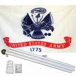 Army Classic 3' x 5' Polyester Flag, Pole and Mount