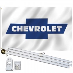 Chevrolet Bowtie 3' x 5' Polyester Flag, Pole and Mount
