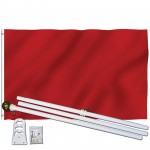 Solid Burgundy 3' x 5' Polyester Flag, Pole and Mount