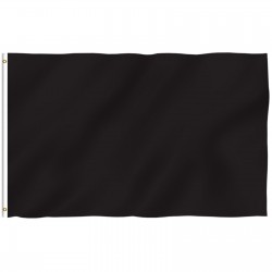 Solid Black 3' x 5' Polyester Flag