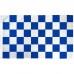Checkered Blue & White 3' x 5' Polyester Flag, Pole and Mount