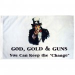 God, Gold, & Guns 3' x 5' Polyester Flag